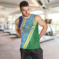 Love Malampa Fiji Day Men Tank Top Together We Grow LT05 Blue - Polynesian Pride