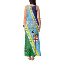 Love Malampa Fiji Day Tank Maxi Dress Together We Grow LT05 - Polynesian Pride