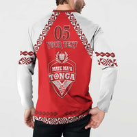 Custom Tonga Mate Maa Rugby Button Sweatshirt Go Champions LT05 - Polynesian Pride