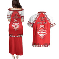 Custom Tonga Mate Maa Rugby Couples Matching Puletasi and Hawaiian Shirt Go Champions LT05 - Polynesian Pride