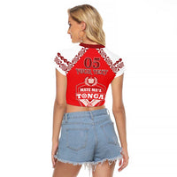 Custom Tonga Mate Maa Rugby Raglan Cropped T Shirt Go Champions LT05 - Polynesian Pride
