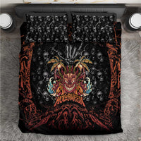 Aloha Halloween Bedding Set Horror Tiki Heavy Metal Style - Polynesian Pride