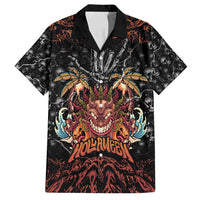 Aloha Halloween Family Matching Puletasi and Hawaiian Shirt Horror Tiki Heavy Metal Style - Polynesian Pride