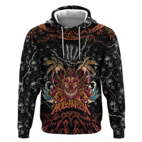Aloha Halloween Hoodie Horror Tiki Heavy Metal Style - Polynesian Pride