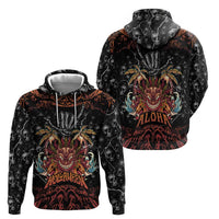Aloha Halloween Hoodie Horror Tiki Heavy Metal Style - Polynesian Pride