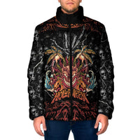 Aloha Halloween Padded Jacket Horror Tiki Heavy Metal Style - Polynesian Pride