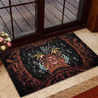 Aloha Halloween Rubber Doormat Horror Tiki Heavy Metal Style - Polynesian Pride