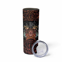 Aloha Halloween Skinny Tumbler Horror Tiki Heavy Metal Style - Polynesian Pride