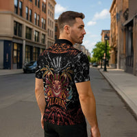Aloha Halloween Zipper Polo Shirt Horror Tiki Heavy Metal Style LT05 - Polynesian Pride