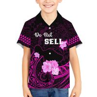 Hawaii Strong Maui Family Matching Tank Maxi Dress and Hawaiian Shirt Lahaina Is Not For Sale LT05 Son's Shirt Pink - Polynesian Pride