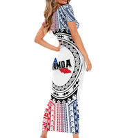 Samoa Black Saturday Family Matching Short Sleeve Bodycon Dress and Hawaiian Shirt Polynesian Tribal Simple Style LT05 - Polynesian Pride