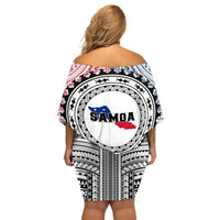 Samoa Black Saturday Off Shoulder Short Dress Polynesian Tribal Simple Style LT05 - Polynesian Pride