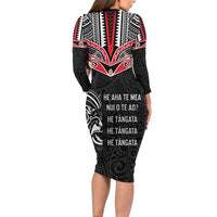 Aotearoa Toitu Te Tiriti Family Matching Long Sleeve Bodycon Dress and Hawaiian Shirt New Zealand Honour The Treaty