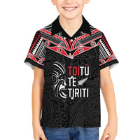 Aotearoa Toitu Te Tiriti Family Matching Long Sleeve Bodycon Dress and Hawaiian Shirt New Zealand Honour The Treaty
