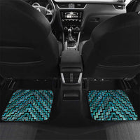 New Zealand Maori Car Mats Poutama Pikorua Turquoise Paua Shell LT05 Set 2pcs - Back Turquoise - Polynesian Pride