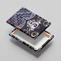 New Zealand Maori Canvas Wall Art Poutama Pikorua Purple Paua Shell LT05 - Polynesian Pride