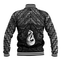 New Zealand Maori Baseball Jacket Poutama Manaia Black Paua Shell LT05 - Polynesian Pride