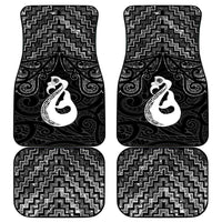 New Zealand Maori Car Mats Poutama Manaia Black Paua Shell LT05 - Polynesian Pride