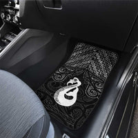 New Zealand Maori Car Mats Poutama Manaia Black Paua Shell LT05 - Polynesian Pride