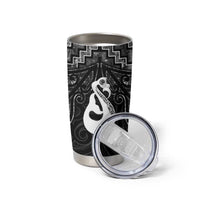 New Zealand Maori Tumbler Cup Poutama Manaia Black Paua Shell LT05 - Polynesian Pride