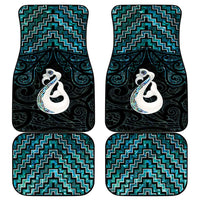 New Zealand Maori Car Mats Poutama Manaia Turquoise Paua Shell LT05 - Polynesian Pride