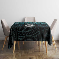 New Zealand Maori Tablecloth Poutama Manaia Turquoise Paua Shell LT05 - Polynesian Pride