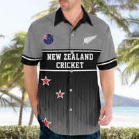 Custom New Zealand Cricket Hawaiian Shirt Black Cap Unbeatable LT05 - Polynesian Pride