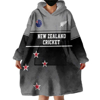 Custom New Zealand Cricket Wearable Blanket Hoodie Black Cap Unbeatable LT05 - Polynesian Pride