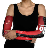 New Zealand And England Rugby Custom Arm Sleeves Red Rose Mix Maori Pattern - Polynesian Pride