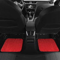 New Zealand And England Rugby Custom Car Mats Red Rose Mix Maori Pattern LT05 Set 2pcs - Back Black - Polynesian Pride