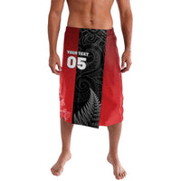 New Zealand And England Rugby Custom Lavalava Red Rose Mix Maori Pattern - Polynesian Pride