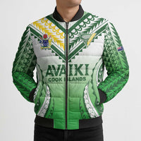 Custom Cook Islands Avaiki Rugby Bomber Puffer Jacket Go Champions - Polynesian Pride