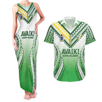 Custom Cook Islands Avaiki Rugby Couples Matching Tank Maxi Dress and Hawaiian Shirt Go Champions - Polynesian Pride