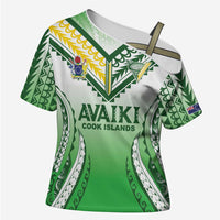 Custom Cook Islands Avaiki Rugby Cross Shoulder Shirt Go Champions - Polynesian Pride