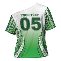 Custom Cook Islands Avaiki Rugby Cross Shoulder Shirt Go Champions LT05 - Polynesian Pride