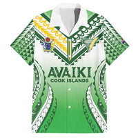 Custom Cook Islands Avaiki Rugby Family Matching Short Sleeve Bodycon Dress and Hawaiian Shirt Go Champions - Polynesian Pride