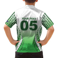 Custom Cook Islands Avaiki Rugby Family Matching Tank Maxi Dress and Hawaiian Shirt Go Champions - Polynesian Pride