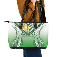 Cook Islands Avaiki Rugby Leather Tote Bag Go Champions - Polynesian Pride