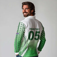 Custom Cook Islands Avaiki Rugby Long Sleeve Polo Shirt Go Champions - Polynesian Pride