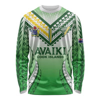 Custom Cook Islands Avaiki Rugby Long Sleeve Shirt Go Champions - Polynesian Pride