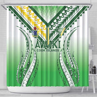 Cook Islands Avaiki Rugby Shower Curtain Go Champions - Polynesian Pride