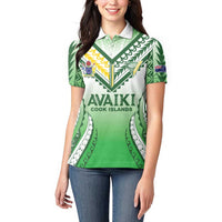 Custom Cook Islands Avaiki Rugby Women Polo Shirt Go Champions LT05 - Polynesian Pride