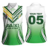 Custom Cook Islands Avaiki Rugby Women Sleeveless Polo Shirt Go Champions - Polynesian Pride