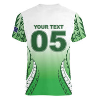 Custom Cook Islands Avaiki Rugby Women V-Neck T-Shirt Go Champions LT05 - Polynesian Pride