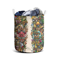 Hawaii And Japan Laundry Basket Tiki With Oni Mask LT05 - Polynesian Pride