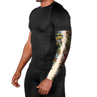Hawaii And Japan Arm Sleeves Tiki With Oni Mask LT05 - Polynesian Pride