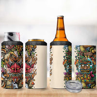 Hawaii And Japan 4 in 1 Can Cooler Tumbler Tiki With Oni Mask LT05 - Polynesian Pride