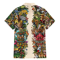 Hawaii And Japan Family Matching Mermaid Dress and Hawaiian Shirt Tiki With Oni Mask - Polynesian Pride