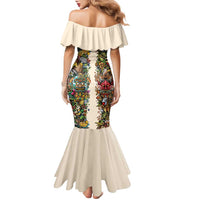 Hawaii And Japan Family Matching Mermaid Dress and Hawaiian Shirt Tiki With Oni Mask - Polynesian Pride