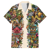 Hawaii And Japan Family Matching Tank Maxi Dress and Hawaiian Shirt Tiki With Oni Mask - Polynesian Pride
